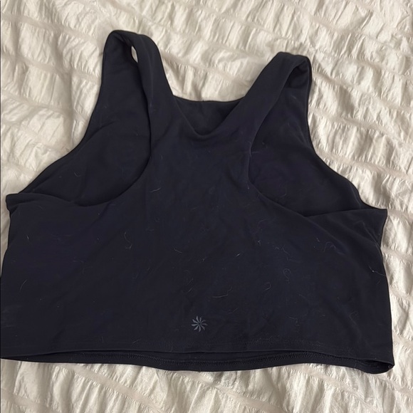 Athleta Black Sleeveless Crop Top Sports Bra - medium - Picture 2 of 3